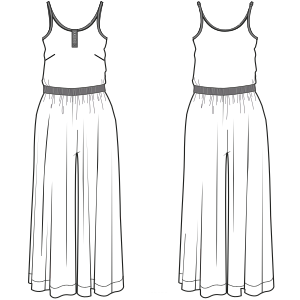 Fashion sewing patterns for LADIES One-Piece Mono long 3067